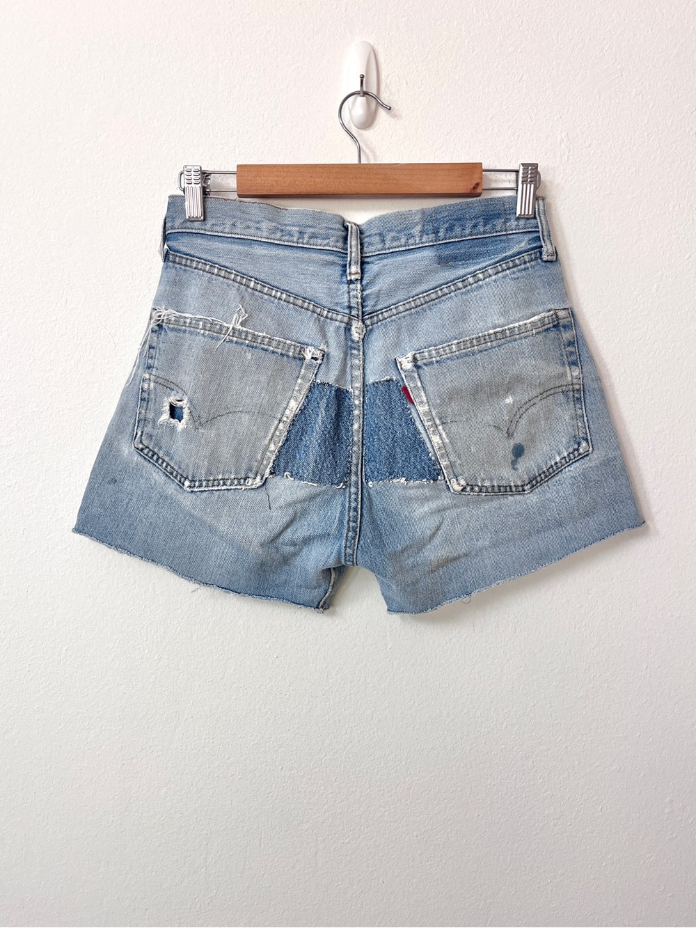 Vintage Levis 501 Redline Selvedge Patched Grunge Cutoffs